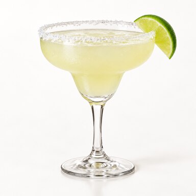 A margarita with lime, ready to serve